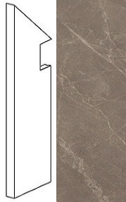 Плинтус Marvel Gris Supreme Battiscopa Sag.Sx (AFB0) 7.2x30
