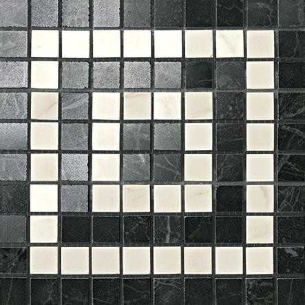 Мозаика Marvel Noir/Cremo Angolo Mosaico (ADRI)