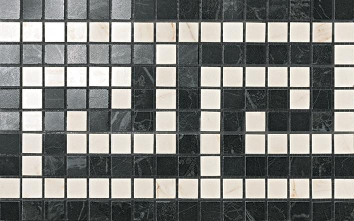 Мозаика Marvel Noir/Cremo Greca Mosaico (ADRJ)