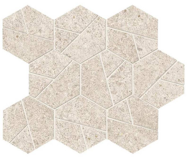 Мозаика Boost Stone White Mosaico Hex (A67I)