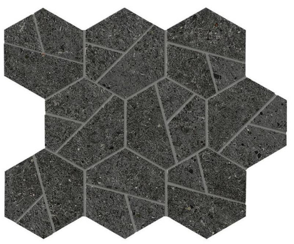 Мозаика Boost Stone Tarmac Mosaico Hex (A7C2)