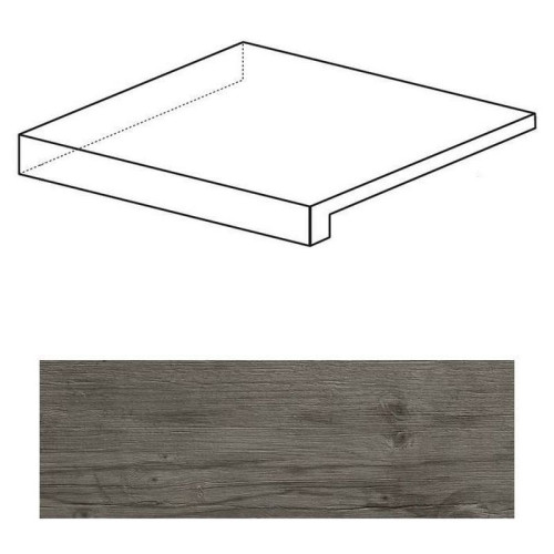 Ступень Axi Grey Timber Scalino Angolare SX (ANL4)